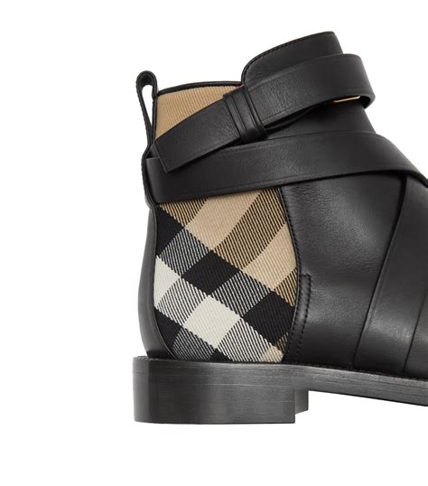 burberry buckle ankle boots|Burberry house check boots.